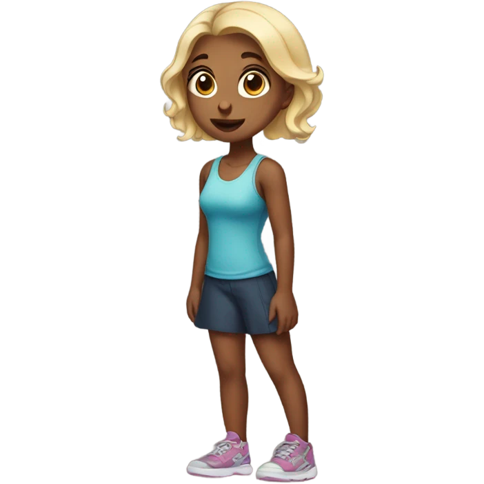 Girl with massive calves emoji