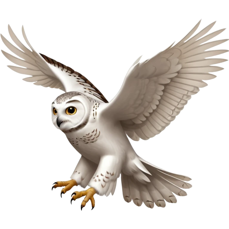 snowy owl in flight emoji