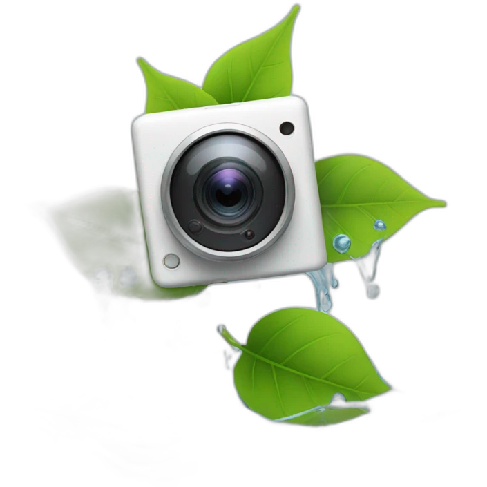 security-camera-recording-and-leaf-floating-on-water emoji