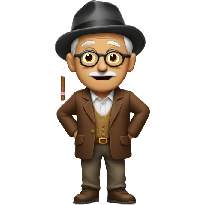 a grandpa with a cigar emoji