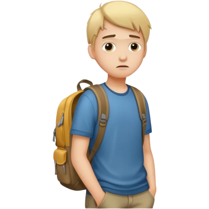 sad student with empty pockets emoji