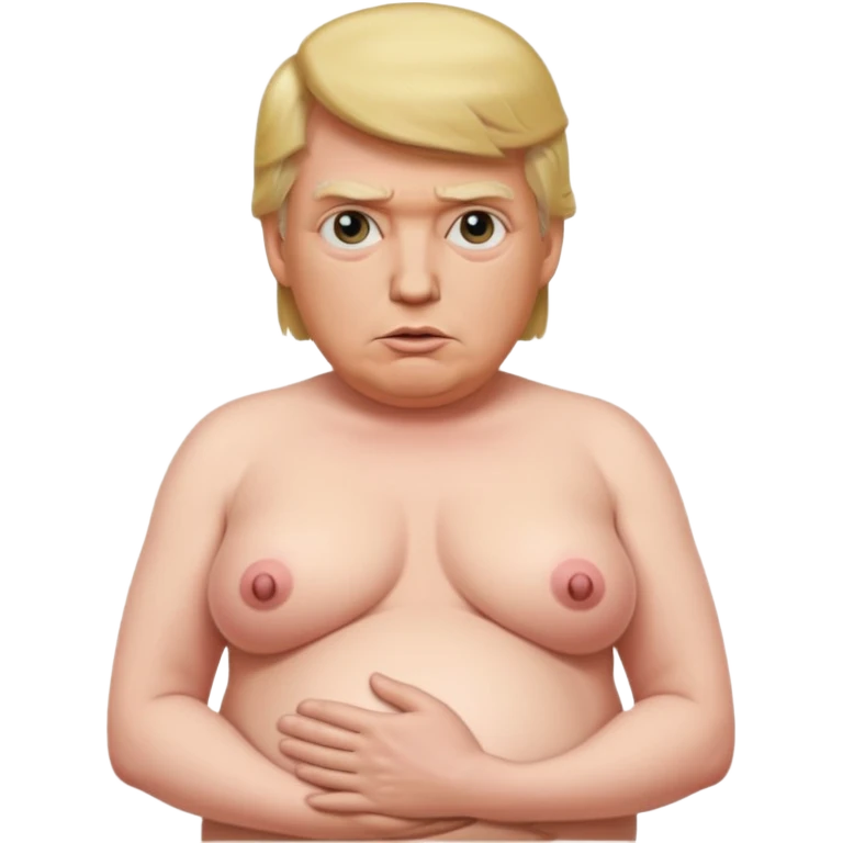 Donald Trump naked and pregnant emoji
