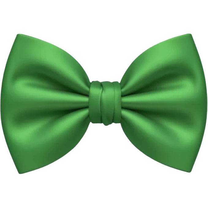 green bow tie with a knot in the center emoji