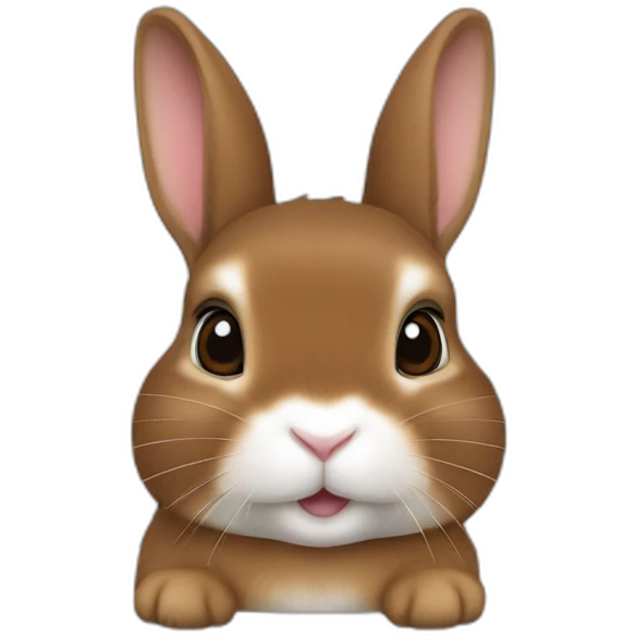 chesnut brown netherland dwarf rabbit emoji