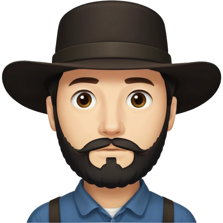 Amish man with chinstrap emoji