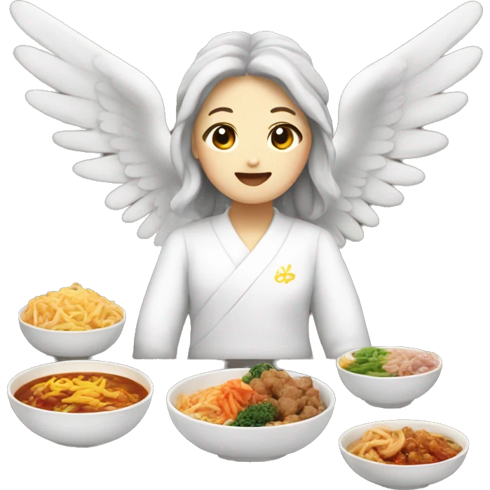 above angel korean food emoji