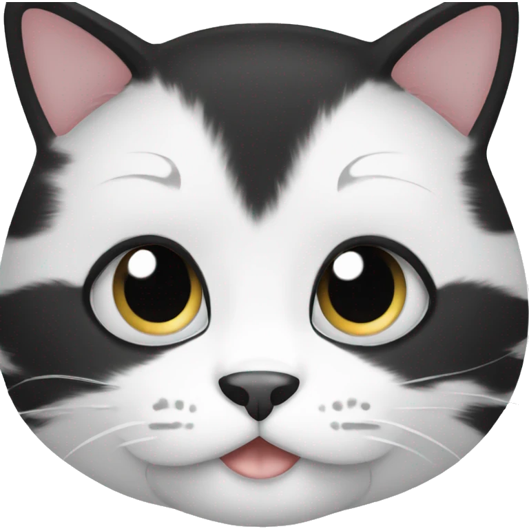 Black and white cat emoji