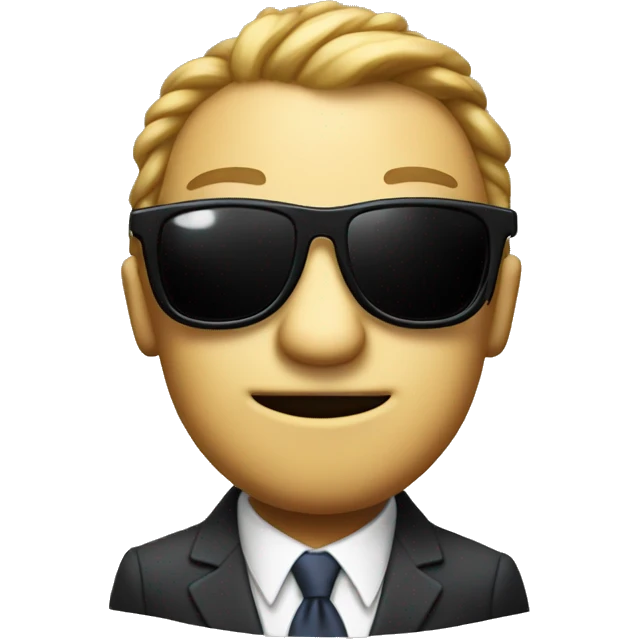 Dinasour in a suit and sunglasses emoji