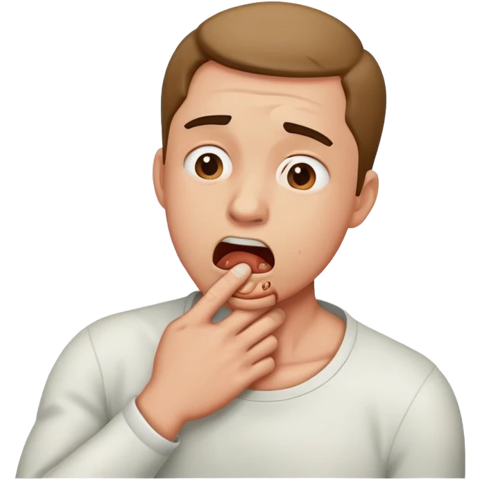 Man choking himself emoji