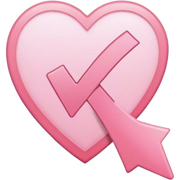 Sign to mark a task done in light pink  emoji
