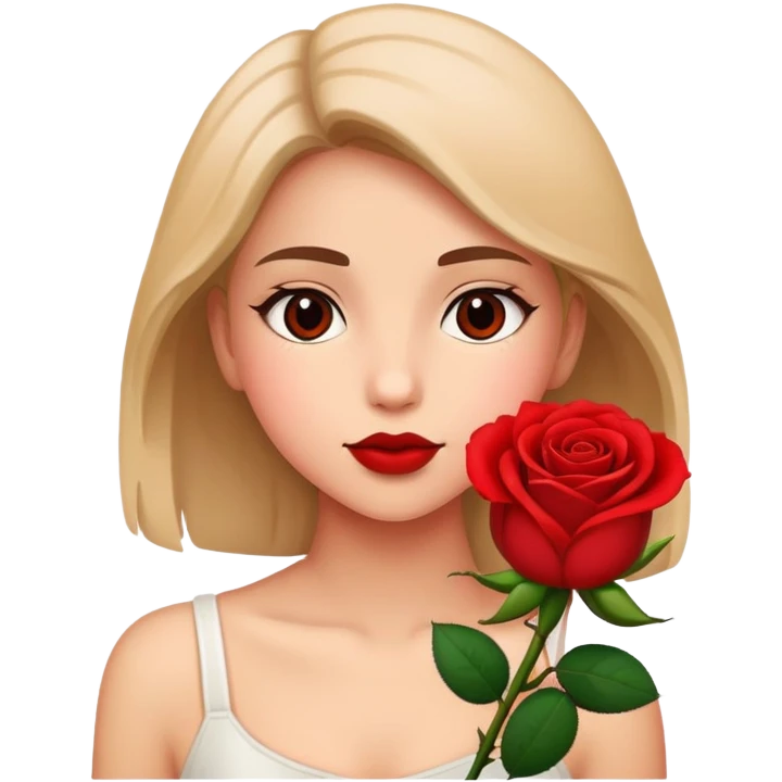 girl takin a rose emoji