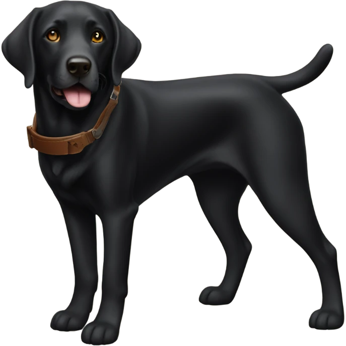 Black lab with a shotgun emoji