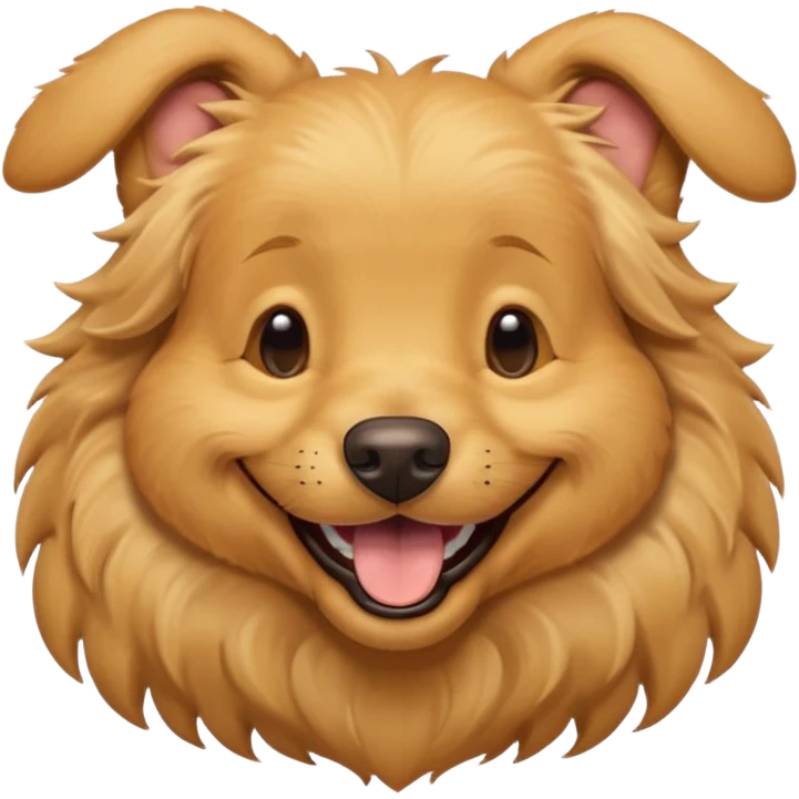 A happy laughing dog emoji