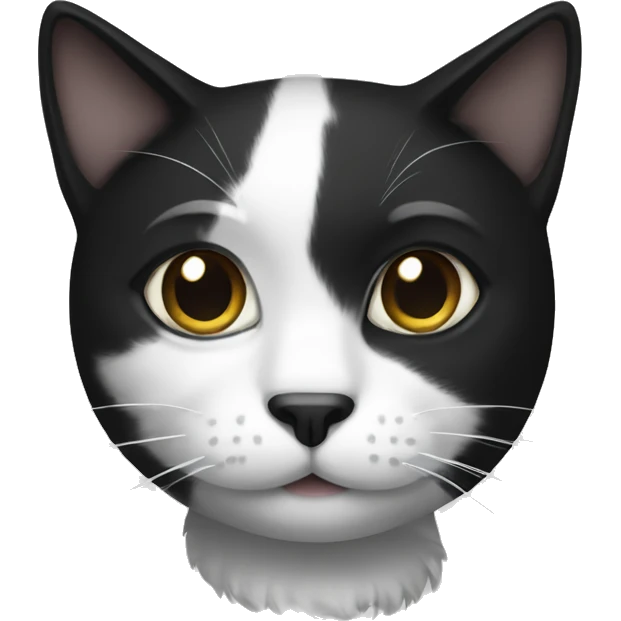 Black and white cat emoji
