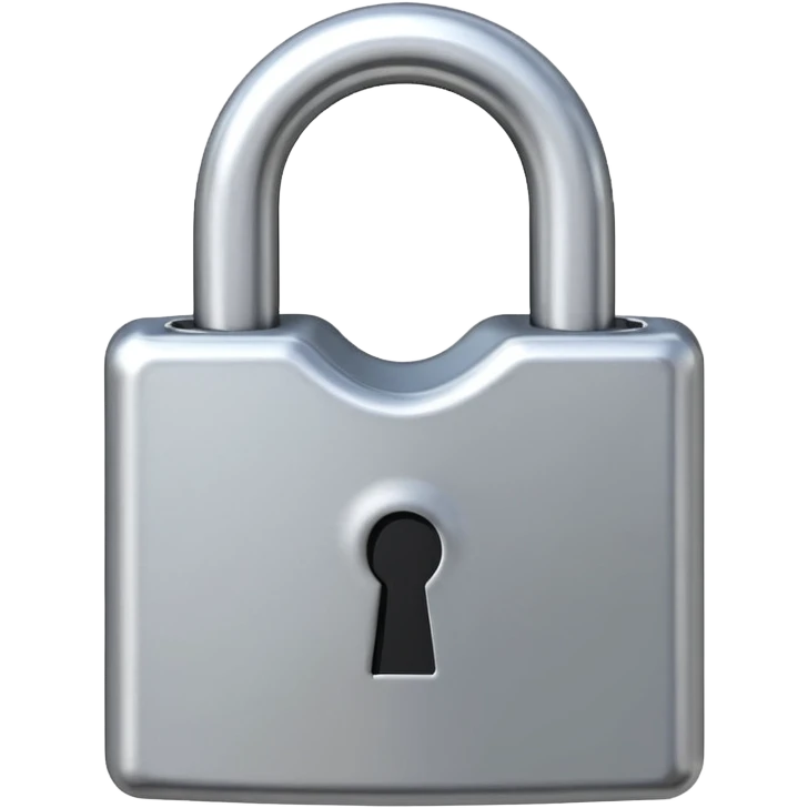 padlock emoji, open to the right, classic emoji style emoji