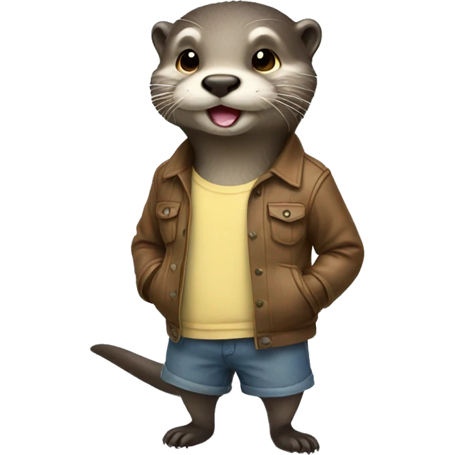 Otter wearing shorts emoji