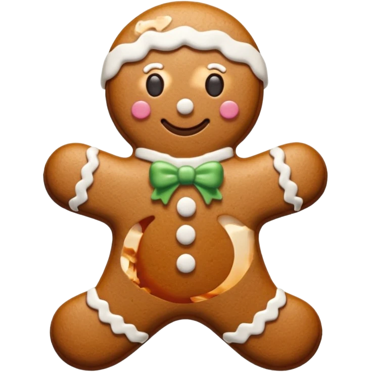 Gingerbread stylized emoji