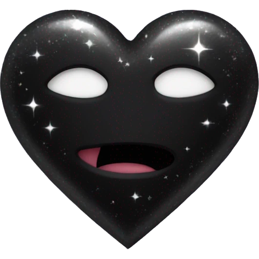 black heart with sparkle emoji