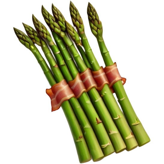 Plate of bacon asparagus  emoji