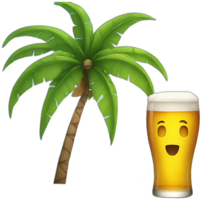Beer in the beach emoji