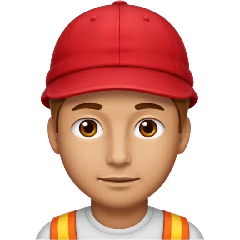 man with red cap emoji