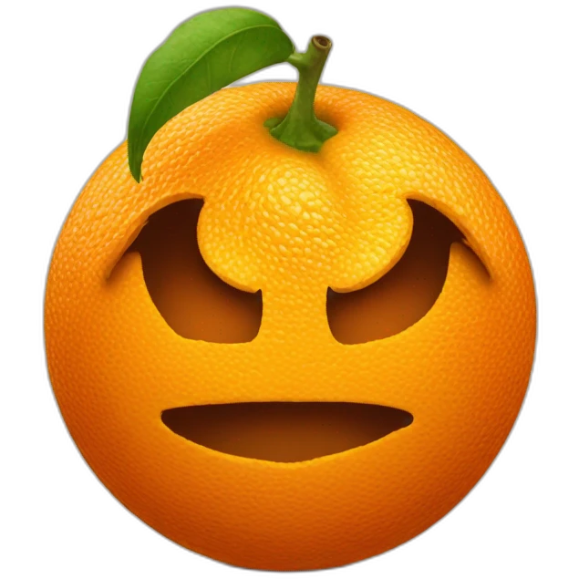 an orange that is rotten emoji
