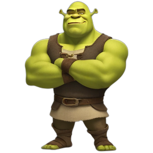 shrek flexing emoji