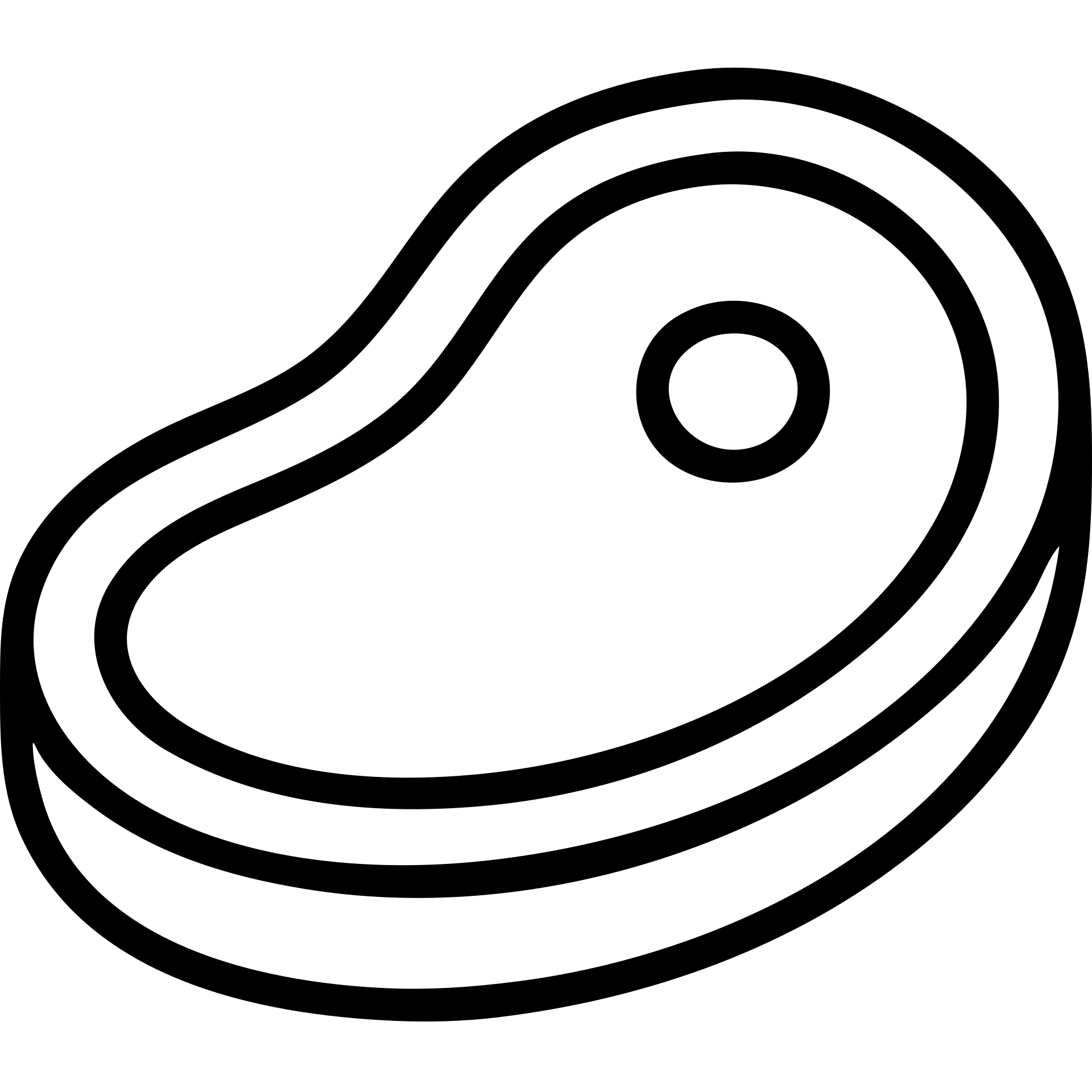 steak icon with black outline, no background emoji