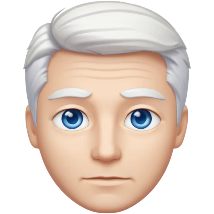 White-haired guy that looks and has beautiful blue eyes  emoji