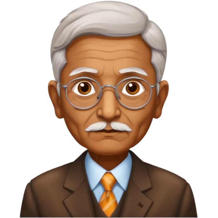 indian politition elderly with coffee emoji