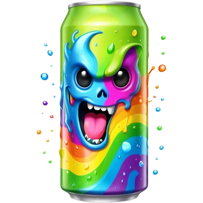Rainbow Monster energy drink emoji