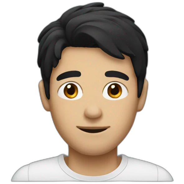 guy with black hair emoji