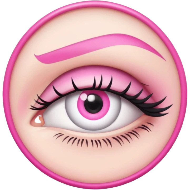 3d eye pink eyeliner emoji