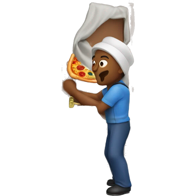 Shutting the door in a pizza man’s face emoji