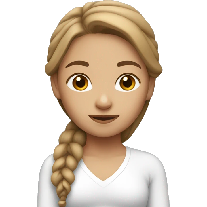yoga light brown hair girl  emoji