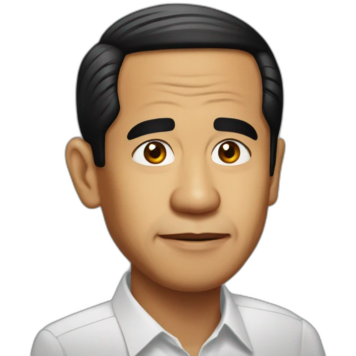 raised eyebrow empoji president Jokowi emoji