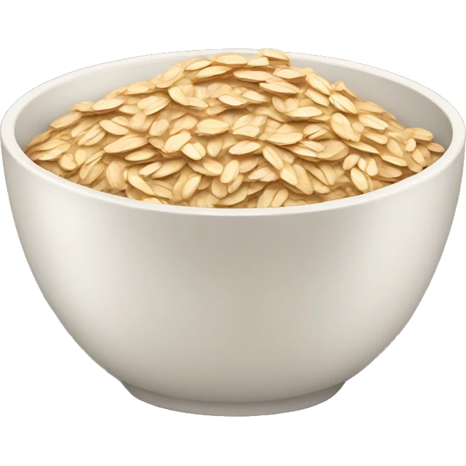 bowl of oats iiphone style emoji