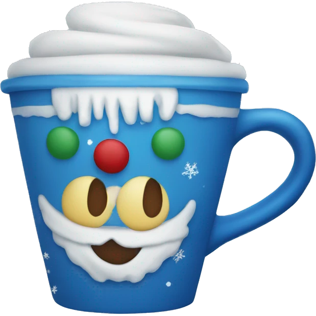 blue christmas cup emoji
