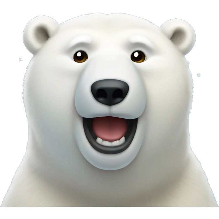 Polar bear on Christmas  emoji