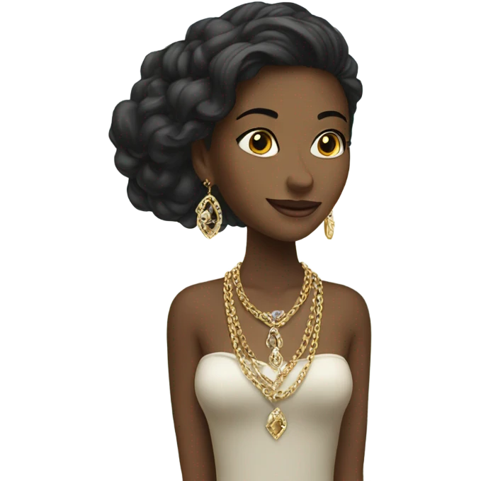 girl with jewelry by window emoji