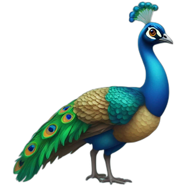 cute peacock emoji