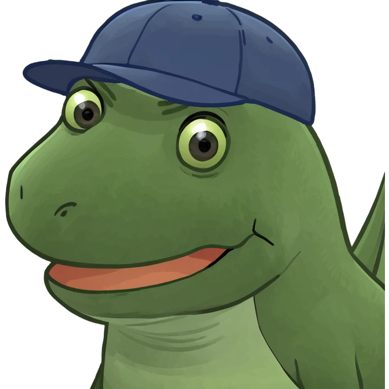 dinosaurs with a cap emoji