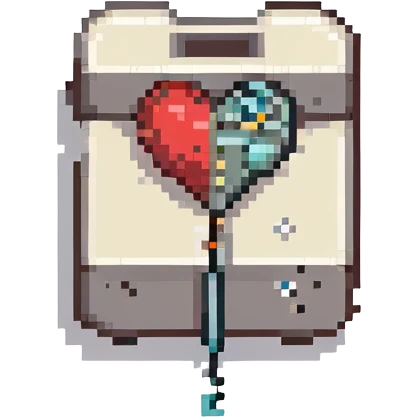 heart with a sewing needle through it emoji