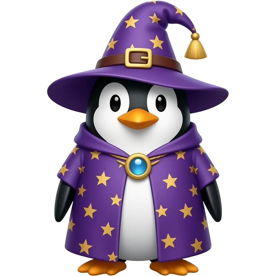 Penguin Wizard emoji
