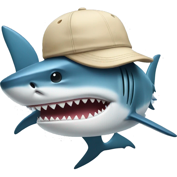 Shark with a cap emoji