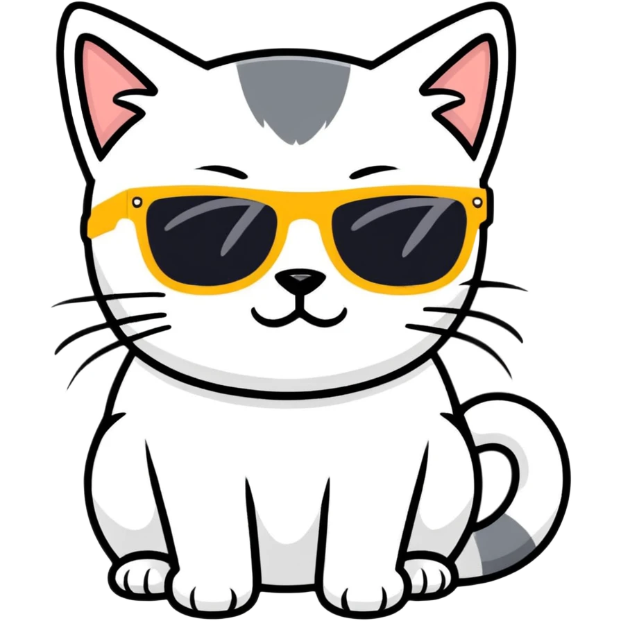 Cat with sunglasses emoji