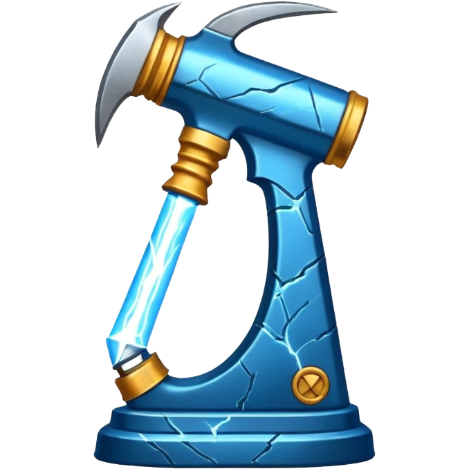 storm breaker with electricity liek thor hammer emoji