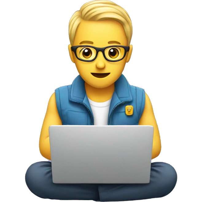coding with laptop emoji