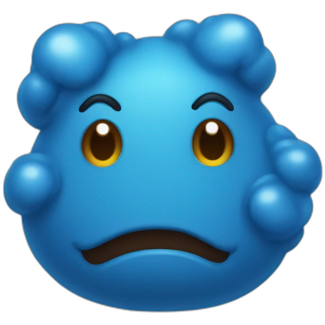 Blue poo emoji