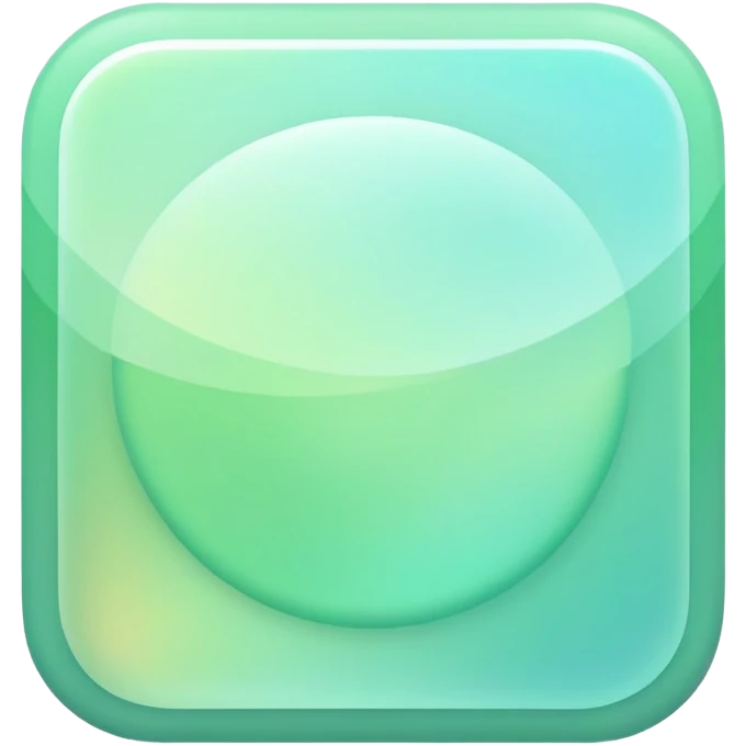 Iridescent pastel green formal elegant sophisticated cultured neat pretty beautiful nifty app icon emoji